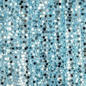 10 yards Large Payette Sequins Fabric Bolt - Baby Blue