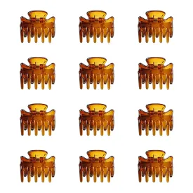 12 PCS Small Hair Clips Women Brown 1.2 Inches Medium Size Hair Claws Clip Hair Styling Butterfly Hair Clamp