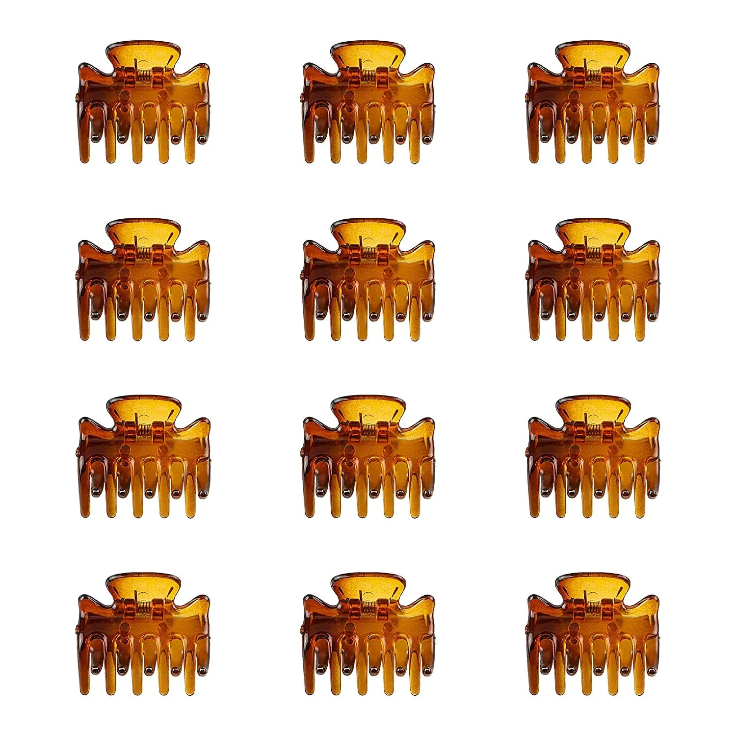 12 PCS Small Hair Clips Women Brown 1.2 Inches Medium Size Hair Claws Clip Hair Styling Butterfly Hair Clamp