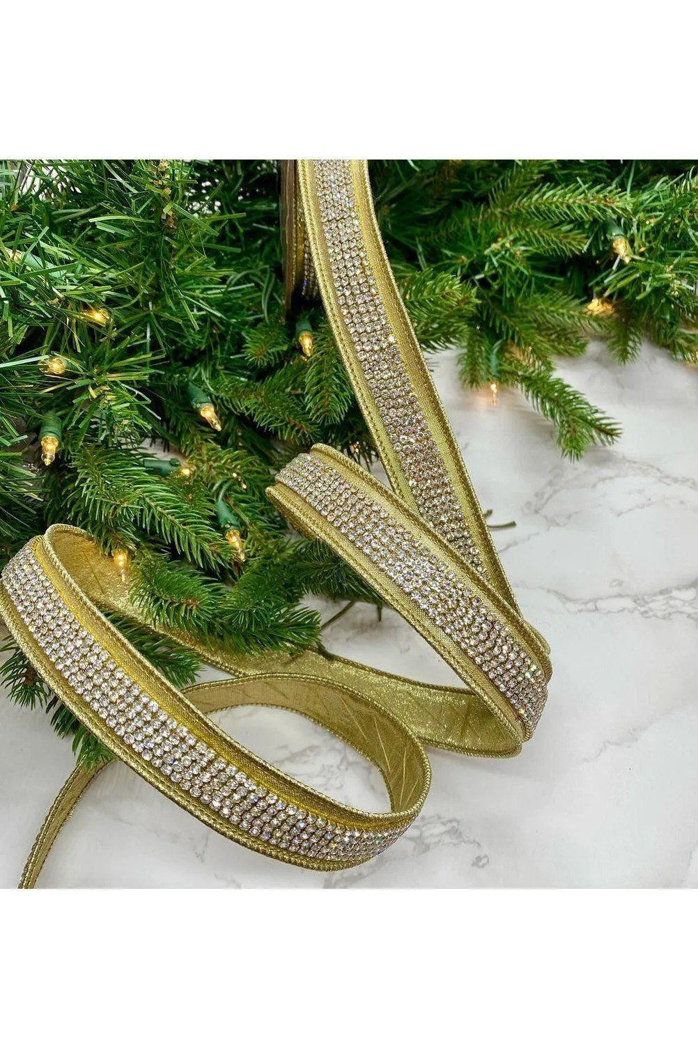 1.5" Metallic Dupion Duchess Jewel Ribbon: Gold (5 Yards)