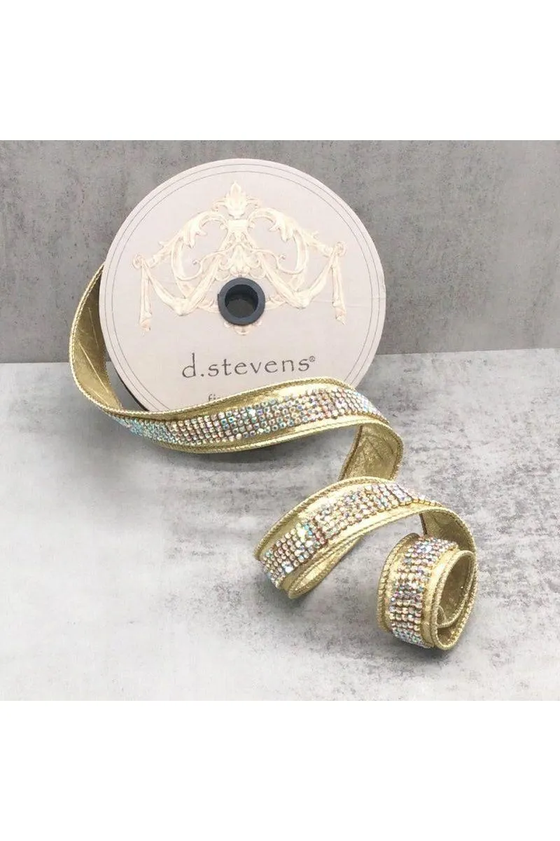 1.5" Metallic Dupion Duchess Jewel Ribbon: Gold (5 Yards)