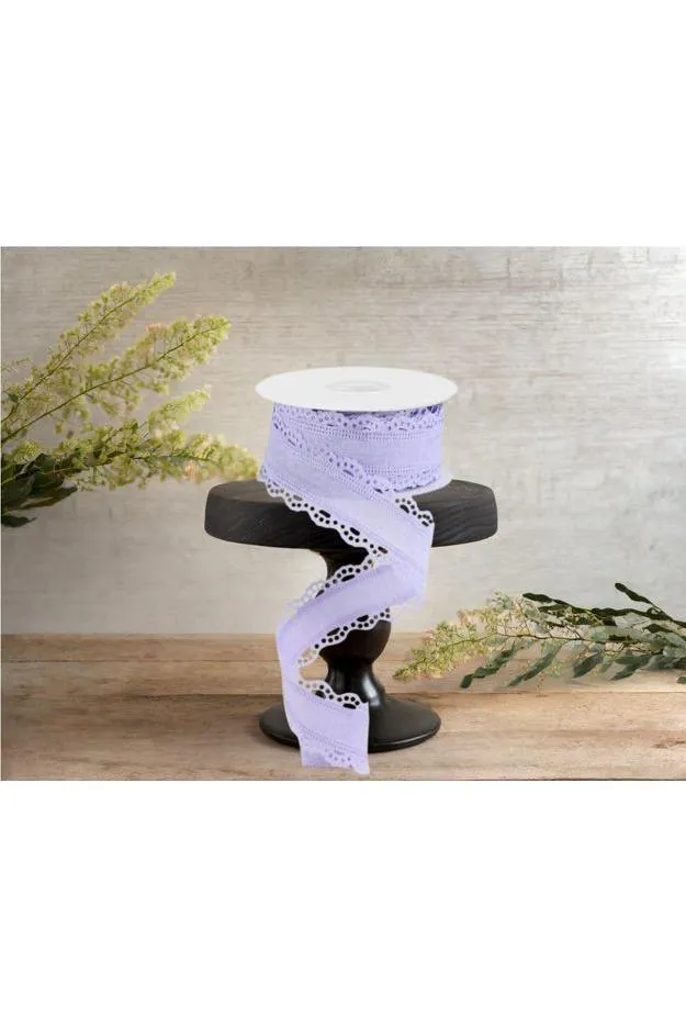 1.5" Scalloped Edge Ribbon: Light Lavender (10 Yard)