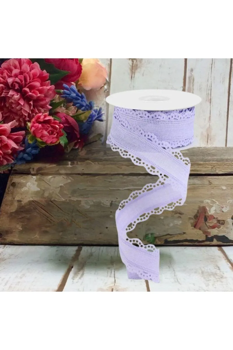 1.5" Scalloped Edge Ribbon: Light Lavender (10 Yard)