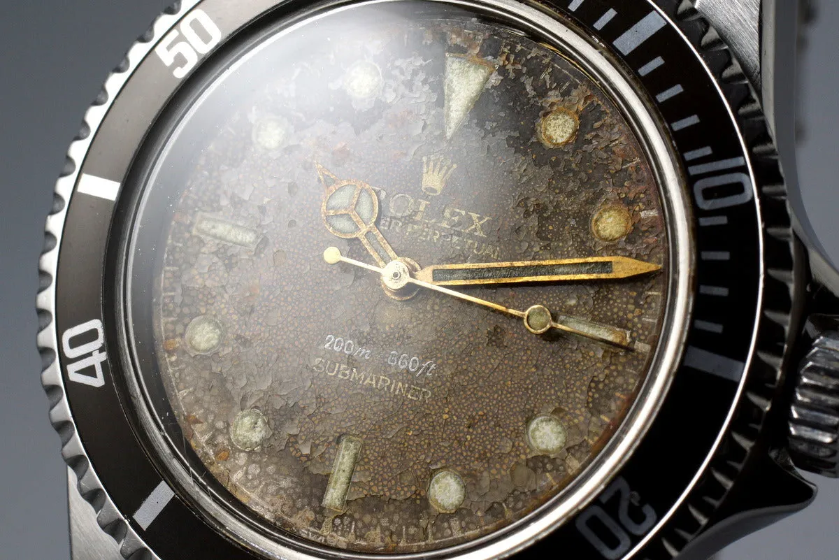 1961 Rolex Submariner 5512 PCG with Tropical Gilt Chapter Ring 2 Line Dial