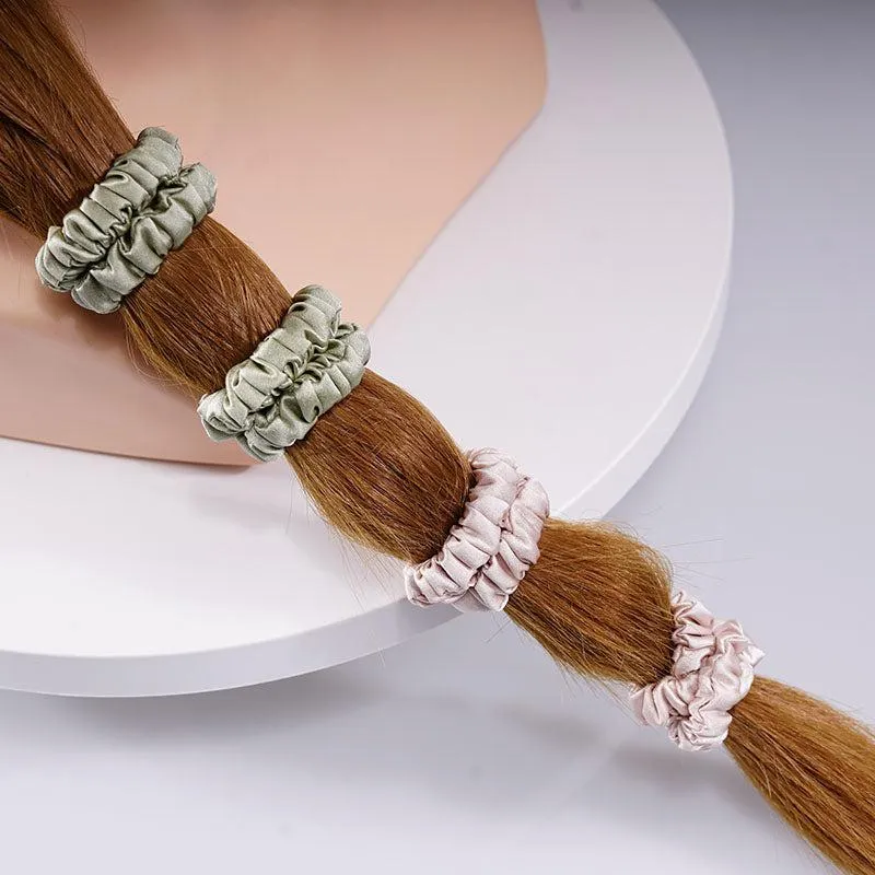 4 Pack Mini Silk Scrunchies - Peace - dropshipping