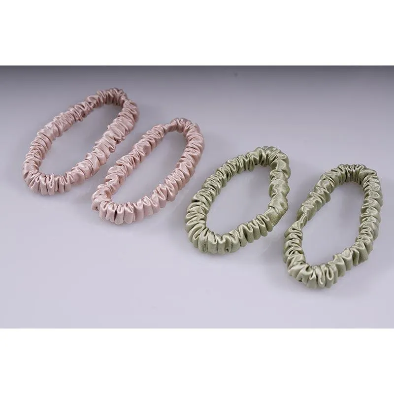 4 Pack Mini Silk Scrunchies - Peace - dropshipping