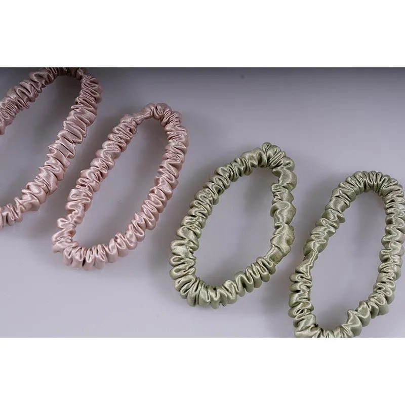 4 Pack Mini Silk Scrunchies - Peace - dropshipping