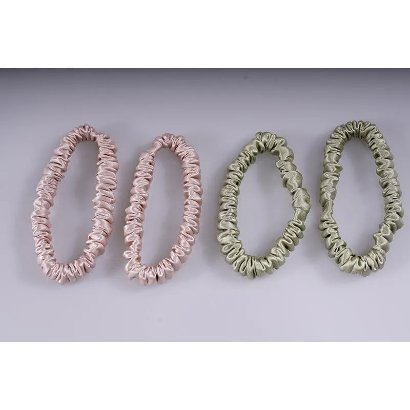 4 Pack Mini Silk Scrunchies - Peace - dropshipping