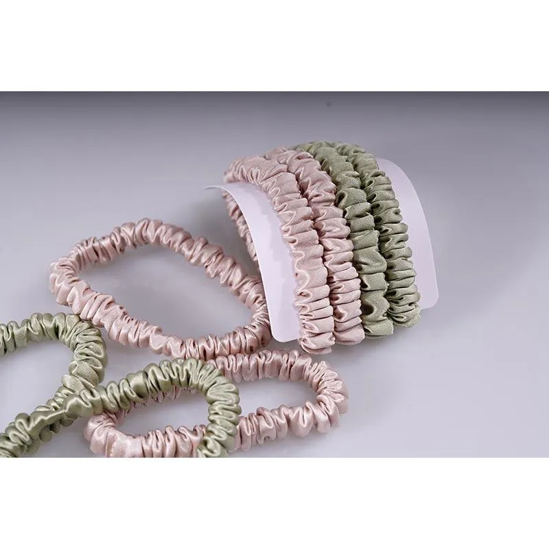 4 Pack Mini Silk Scrunchies - Peace - dropshipping