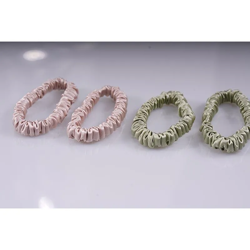 4 Pack Mini Silk Scrunchies - Peace - dropshipping