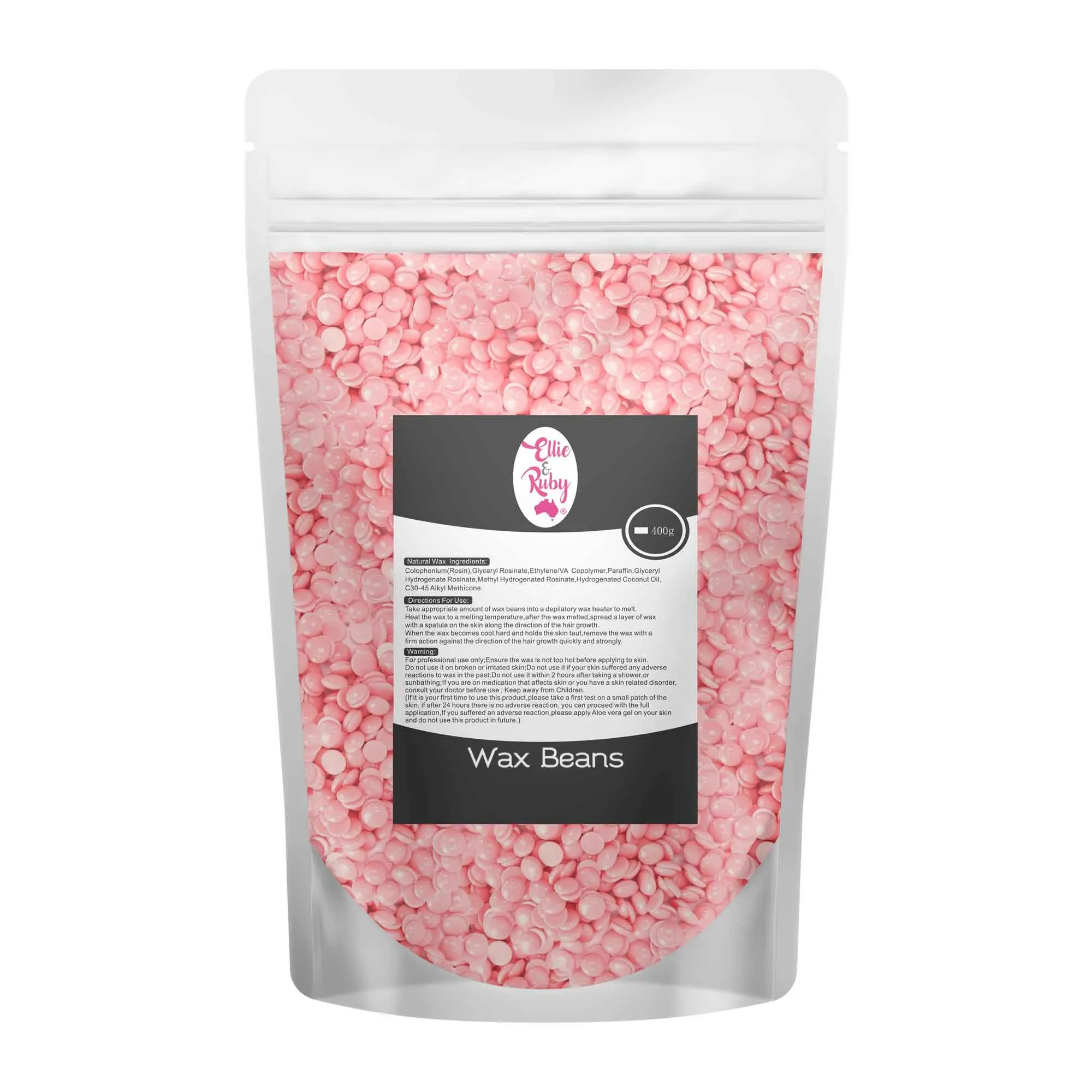 400g Hard Wax Beans - Brazilian Waxing Beads Bag Stripless Bikini Hair Removal