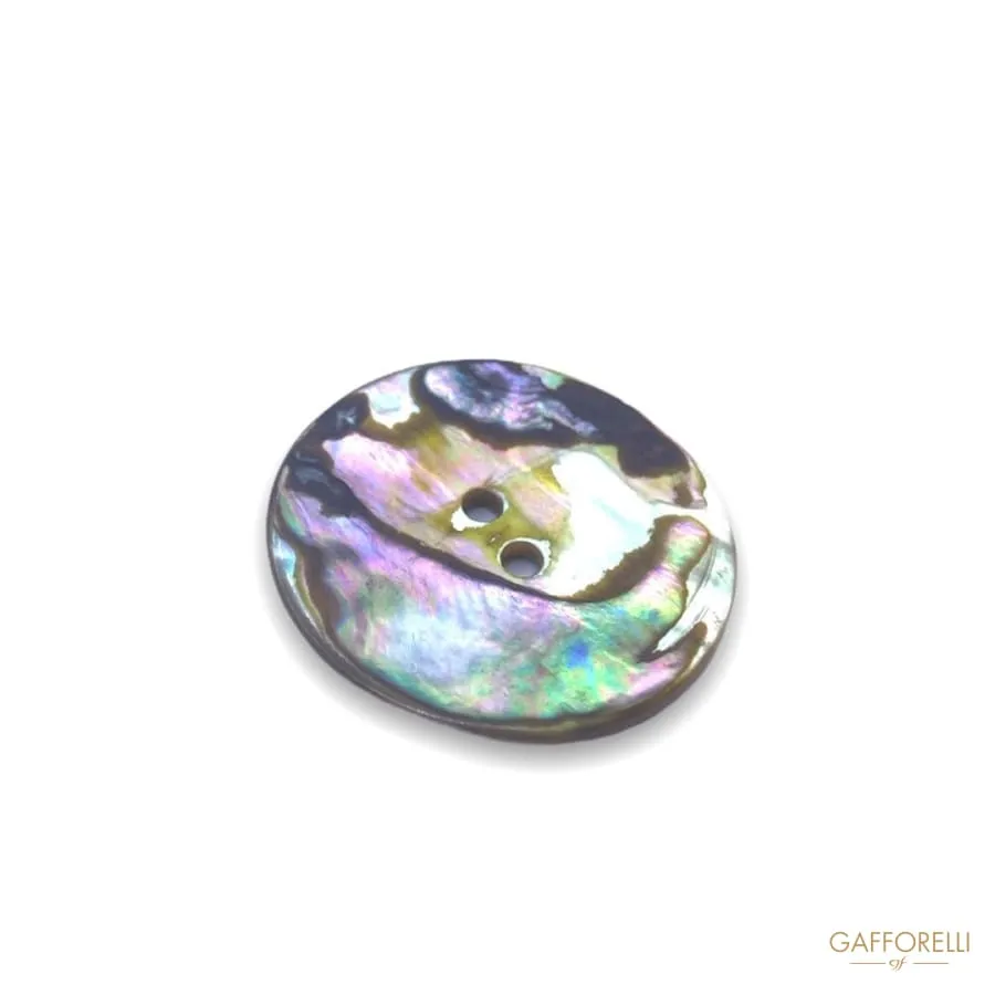 Abalone Button in Mother of Pearl with Metal Hook 512 - Gafforelli Srl