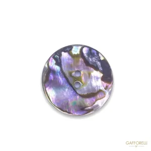 Abalone Button in Mother of Pearl with Metal Hook 512 - Gafforelli Srl