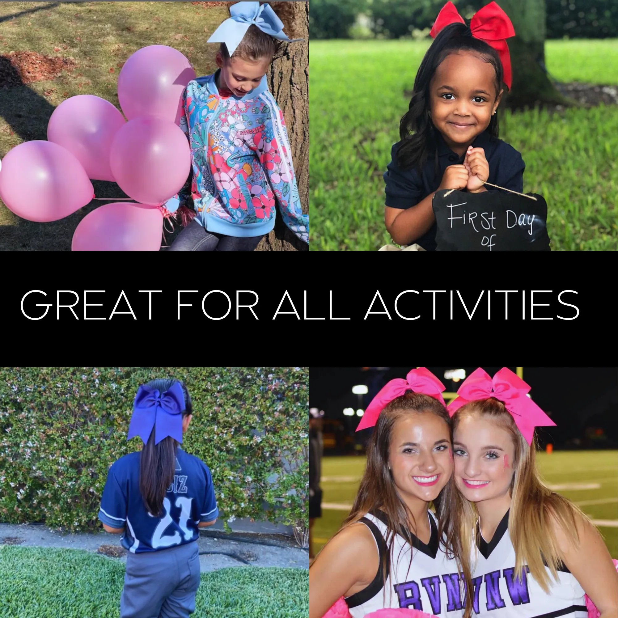 Basic Cheer Bows - 4 Pack