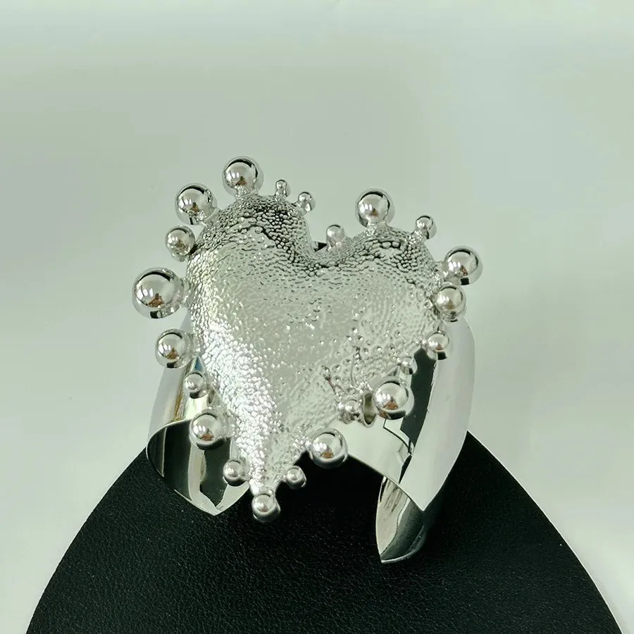 Beats- the Battered Metal Heart Bracelet or Ring 2 Colors