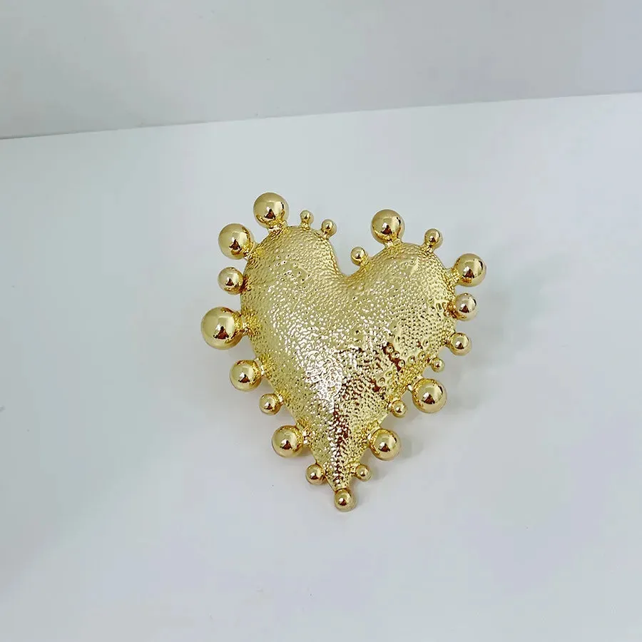 Beats- the Battered Metal Heart Bracelet or Ring 2 Colors