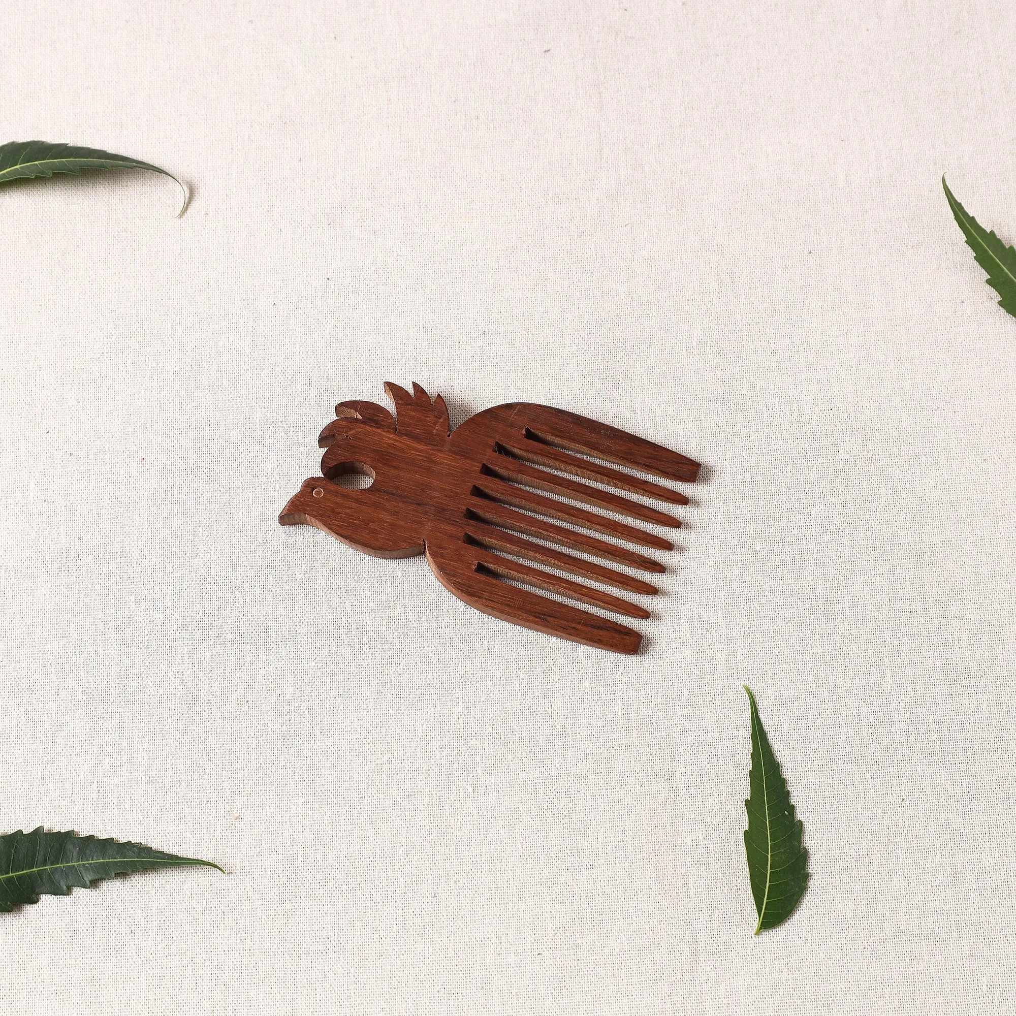 Bijnor Hand Carved Steam Beech Wood Comb (Small)