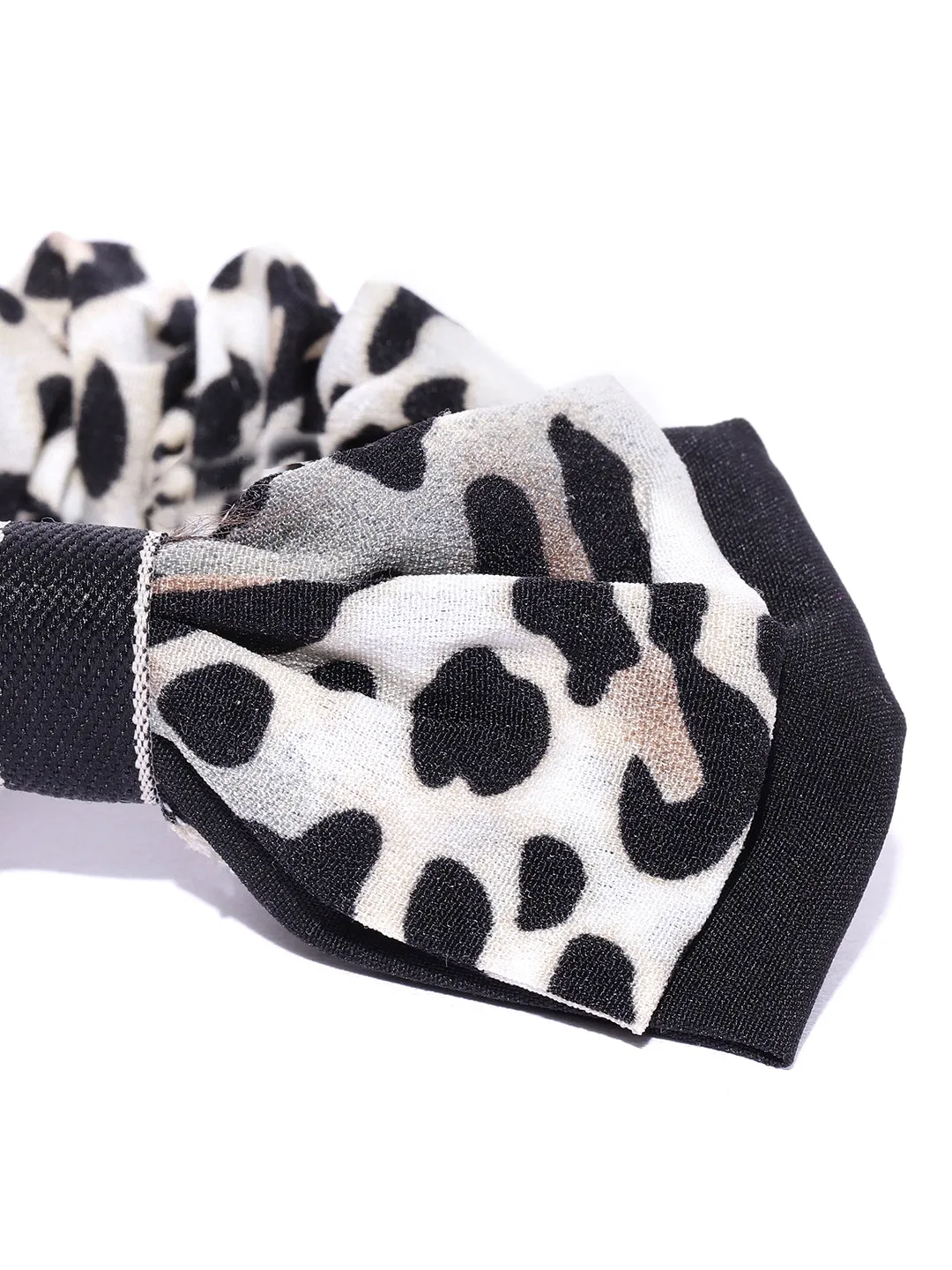 Blueberry animal printed bow scrunchie