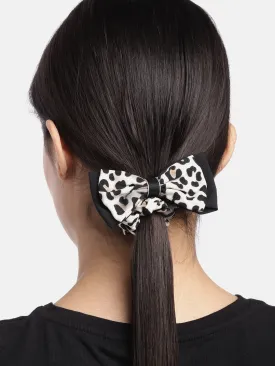 Blueberry animal printed bow scrunchie