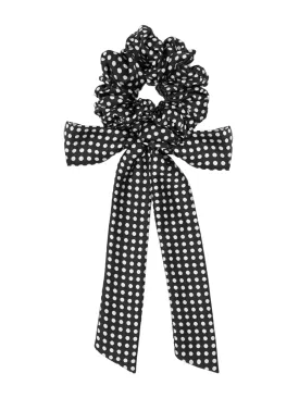 Bow Scrunchie in Mini Polka
