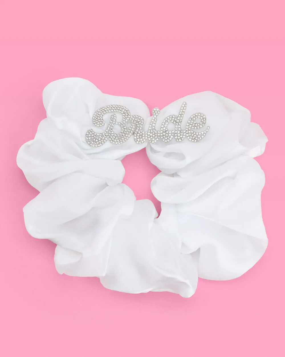 Bride Scrunchie - white satin scrunchie