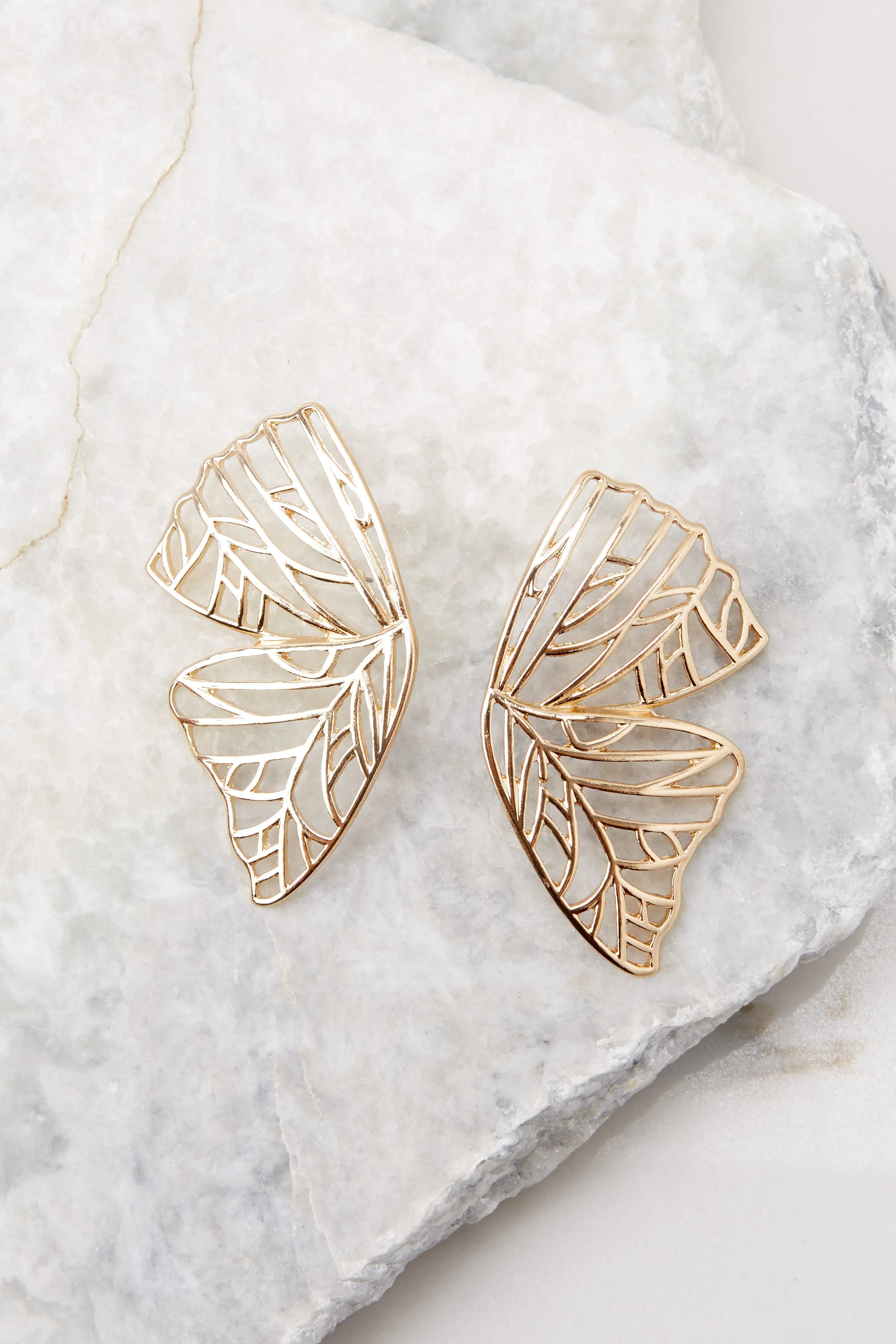 Butterfly Kisses Gold Earrings
