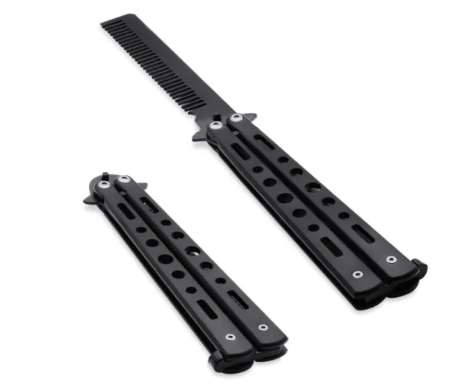 Butterfly Training Comb Knife Tool Metal Practice