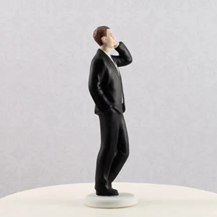 Cell Phone Fanatic Groom Figurine