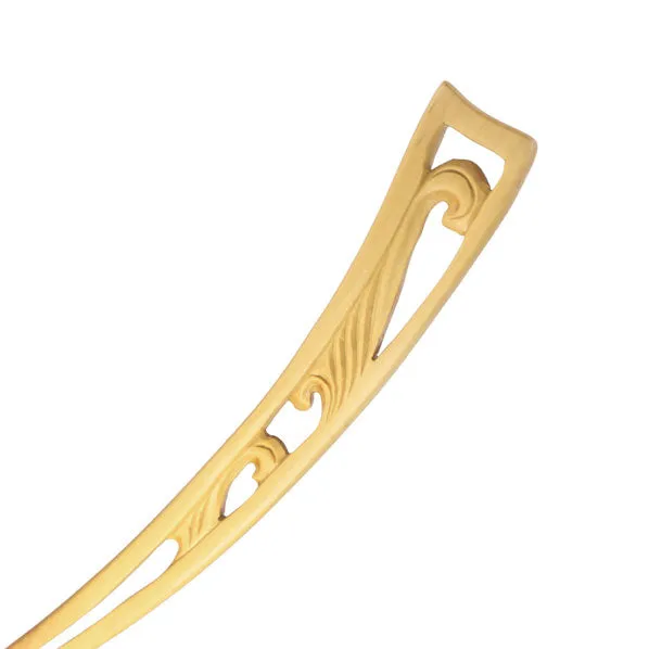 CrystalMood Handmade Carved Wood Curved Hair Stick