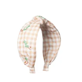 Floral Embroidered Knotted Headband - مستلزمات