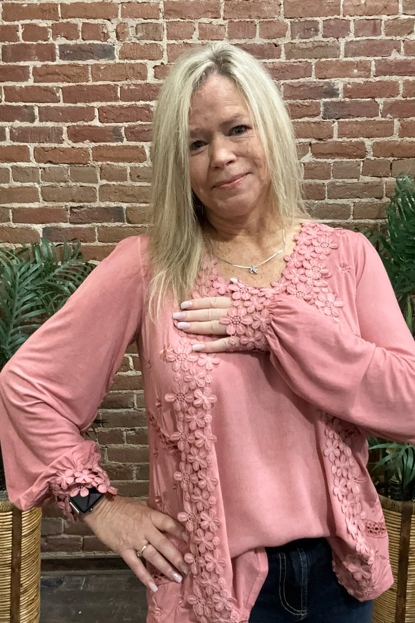 Floral Embroidered Top by POL