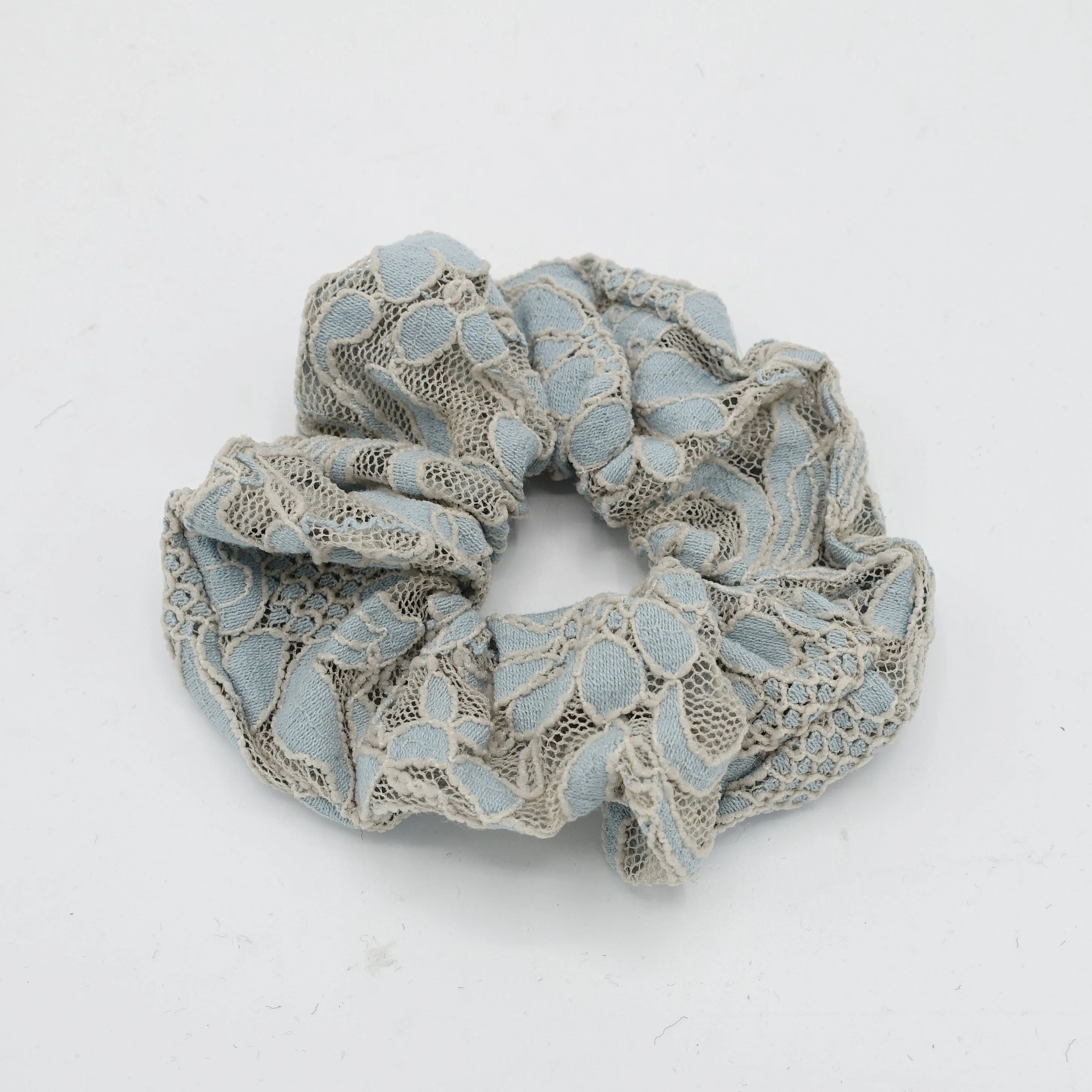 floral lace scrunchies flower petal hair elastic women hair tie