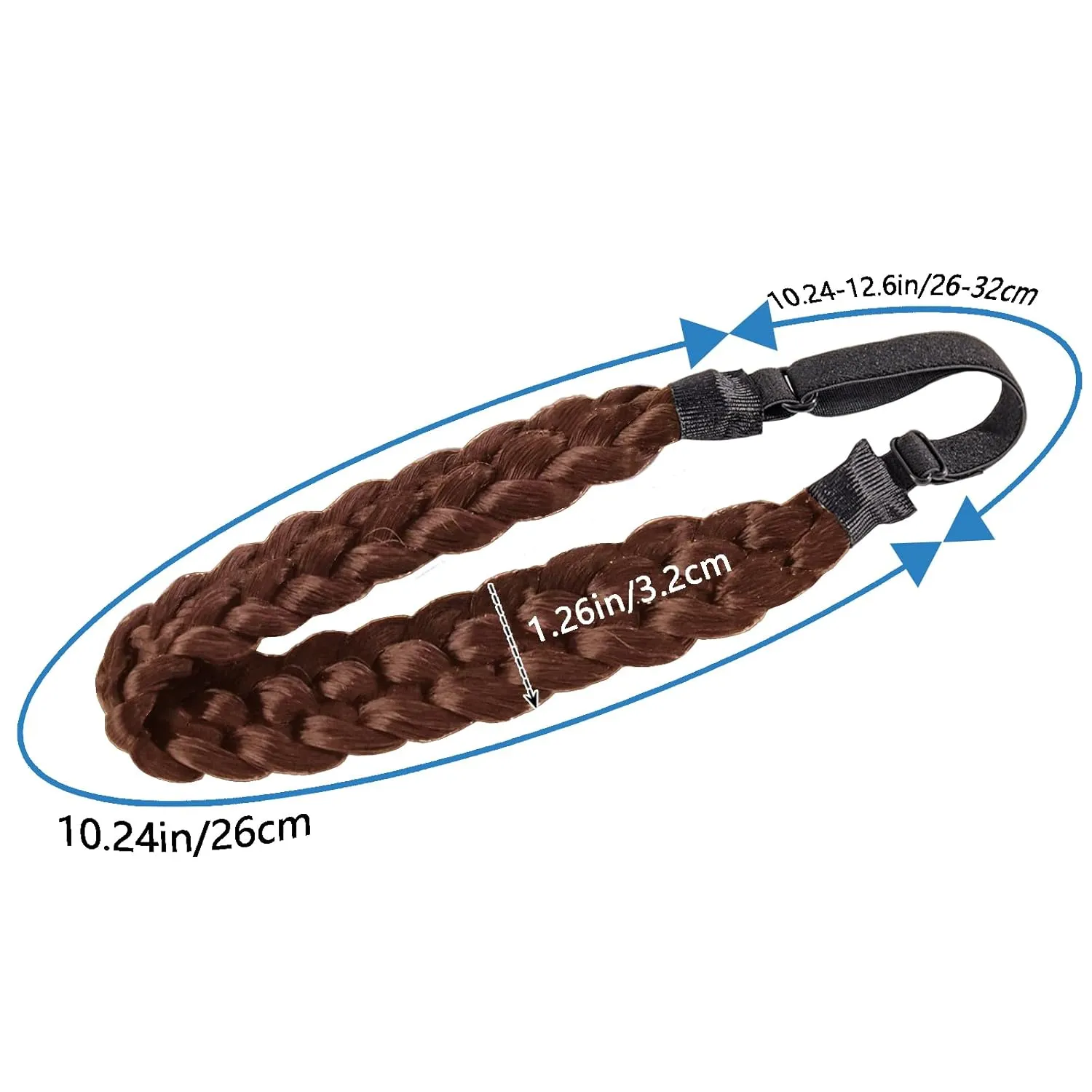 Fumwase 5 Strands Synthetic Braid Headband, Coffee (1, Hairband)