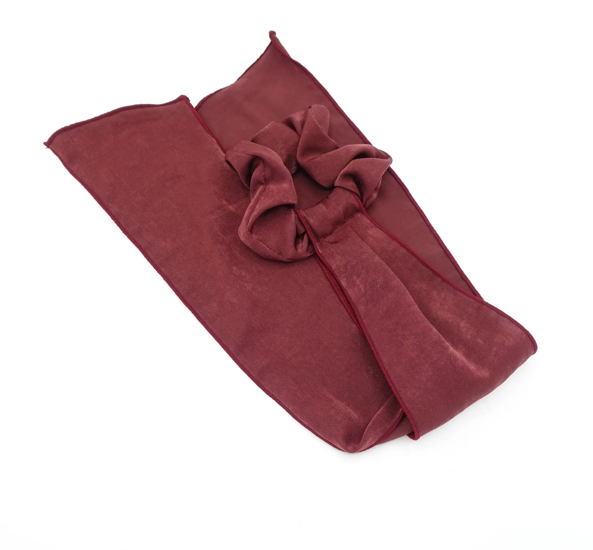 glossy long tail scrunchies bow knot hair elastic stylish ties women hair accessory