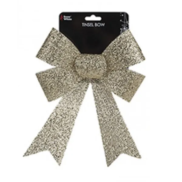 Gold Tinsel Bow