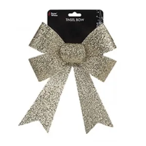 Gold Tinsel Bow