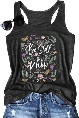 Graphic Tees for Women Summer Tank Tops Vacation Outfits for Women Country Concert Tops Summer Racer Back Tank Tops