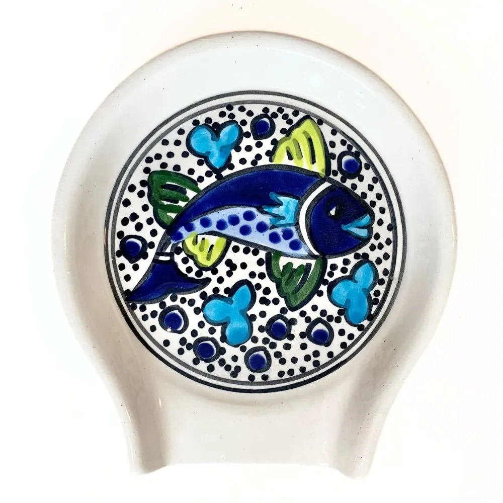 Hand-painted Ceramic Spoon Rest