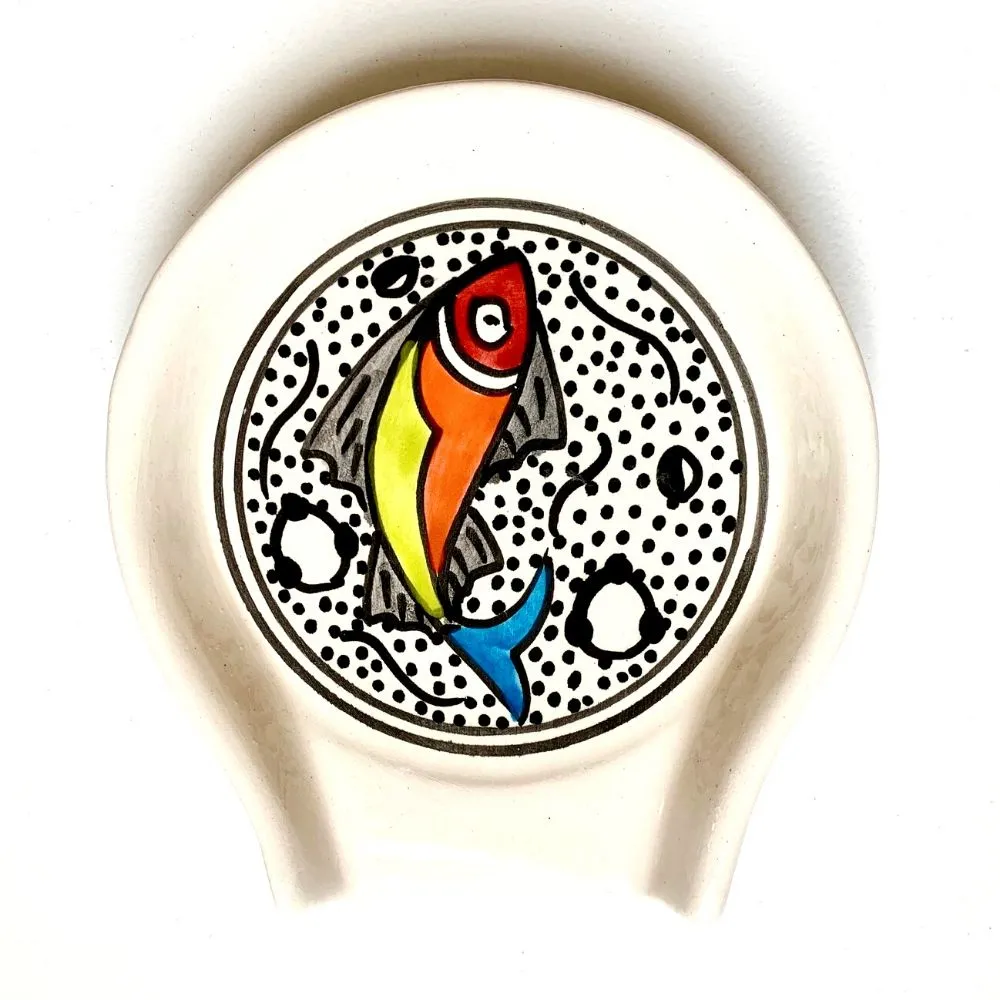 Hand-painted Ceramic Spoon Rest