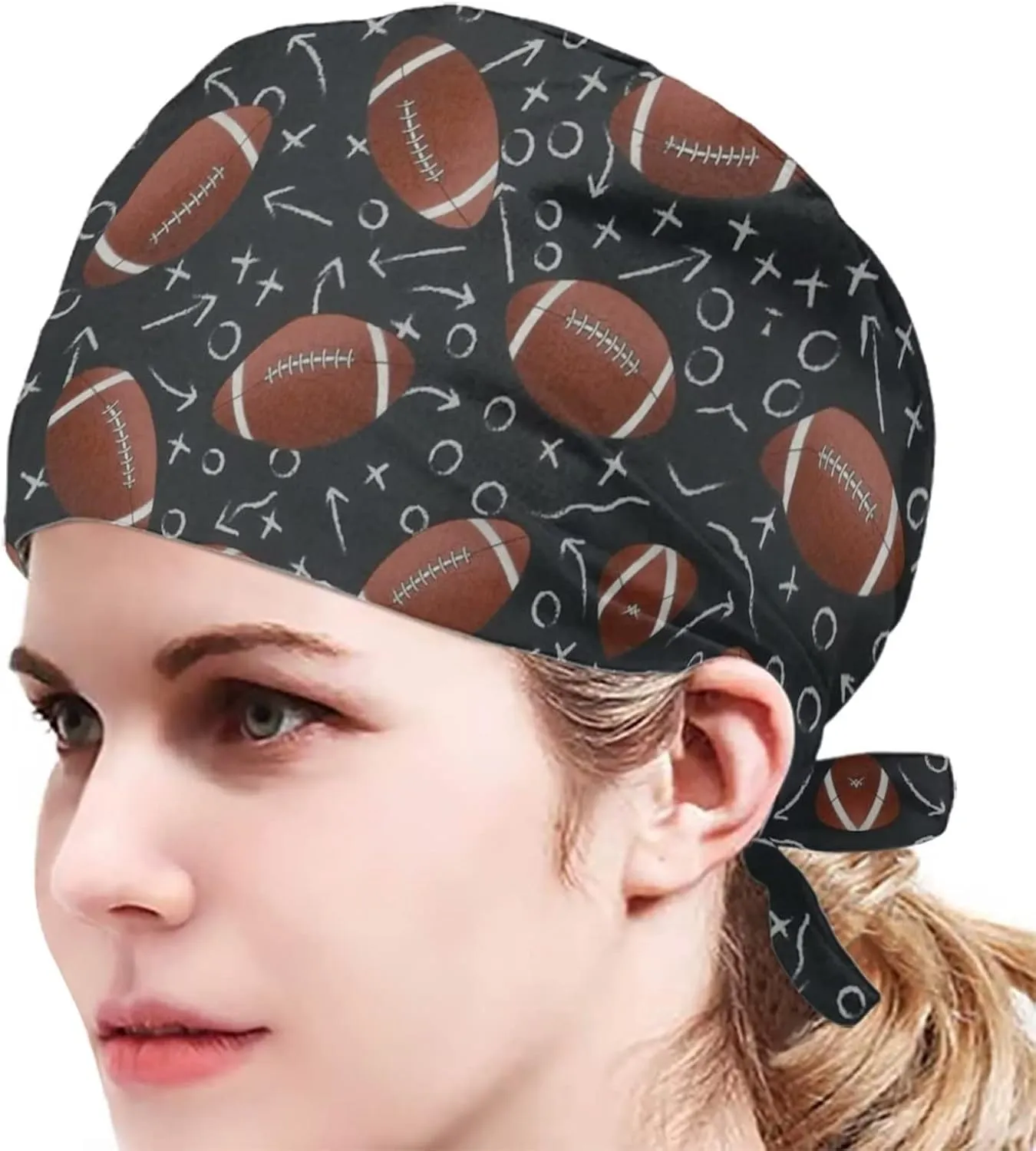 JoyLamoria Novelty Printed Cap with Sweatband Women Men Adjustable Tie Back Hats for Paiting