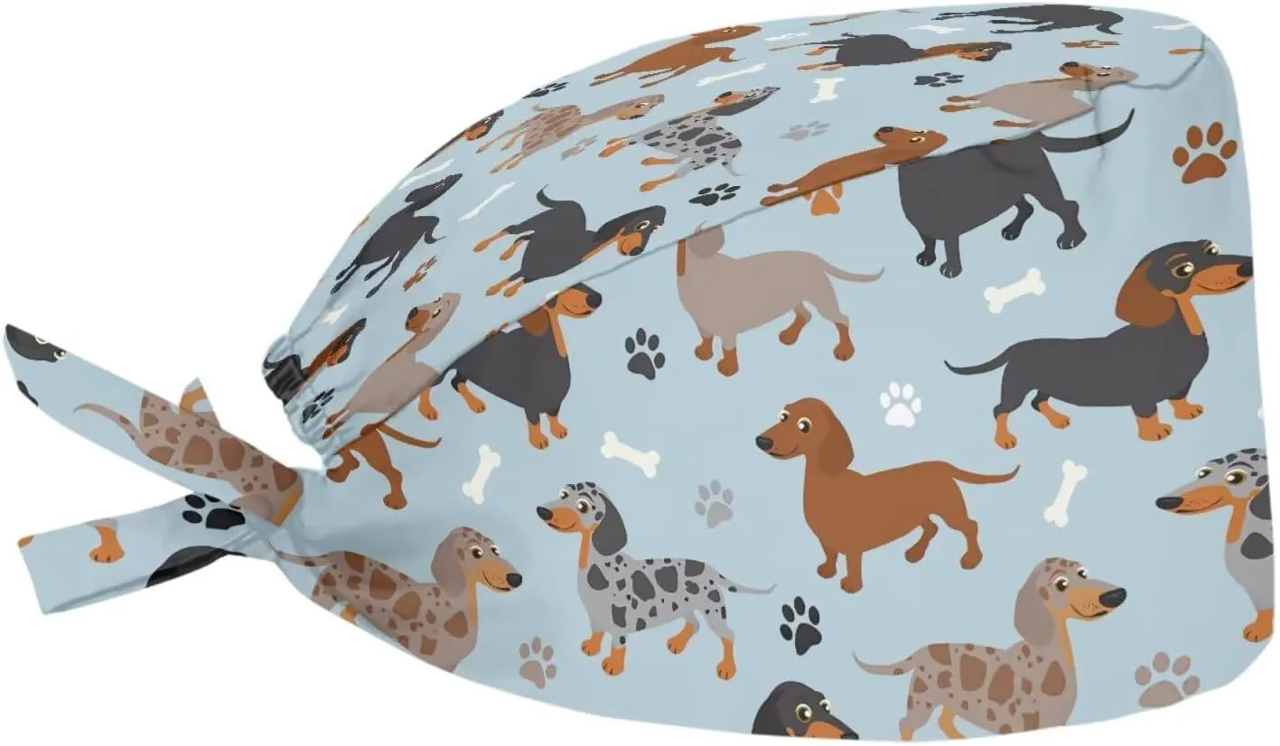 JoyLamoria Novelty Printed Cap with Sweatband Women Men Adjustable Tie Back Hats for Paiting
