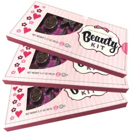 Kicko Mini Milk Chocolate Beauty Kit - Combs, Ribbons, Curlers - 3 Sets of 11 Pcs, 3.17