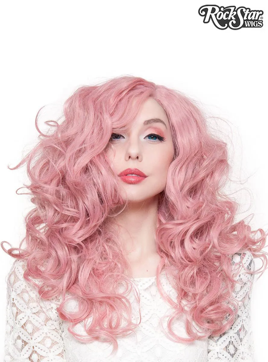 Lace Front 22" Curly Milkshake Pink Womens Fashion Wig