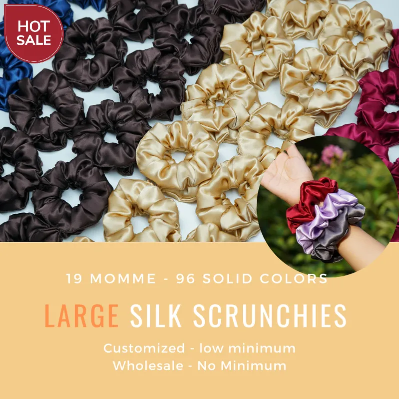 Large Silk Scrunchie Custom Wholesale