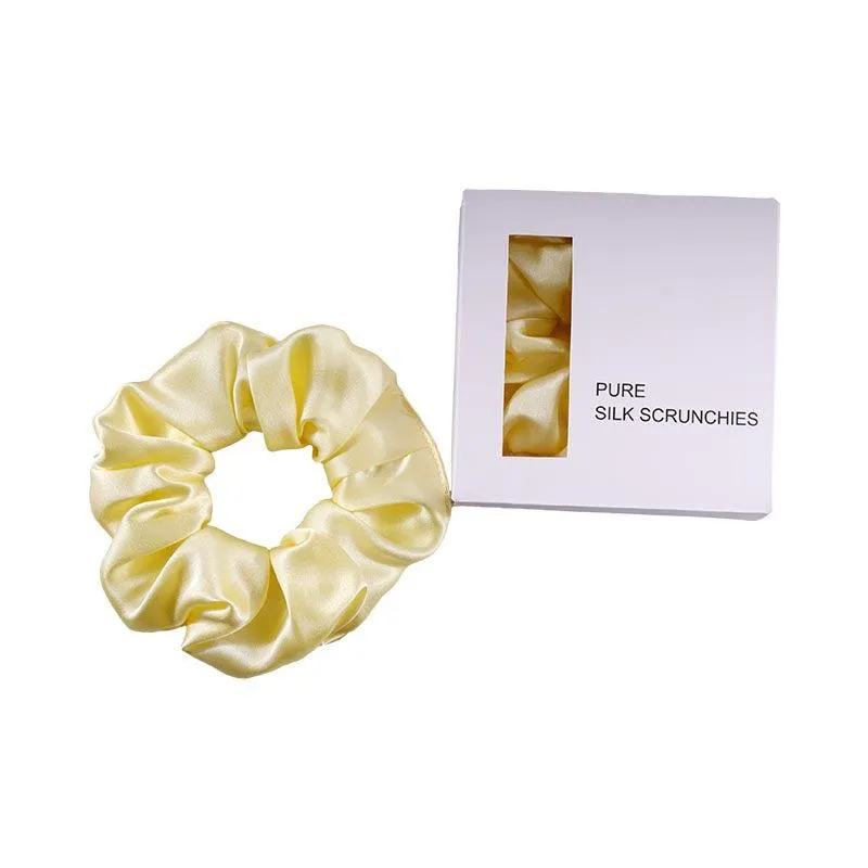 Large Silk Scrunchies - Butter - Dropshipping