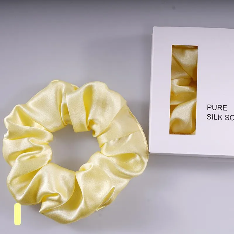 Large Silk Scrunchies - Butter - Dropshipping