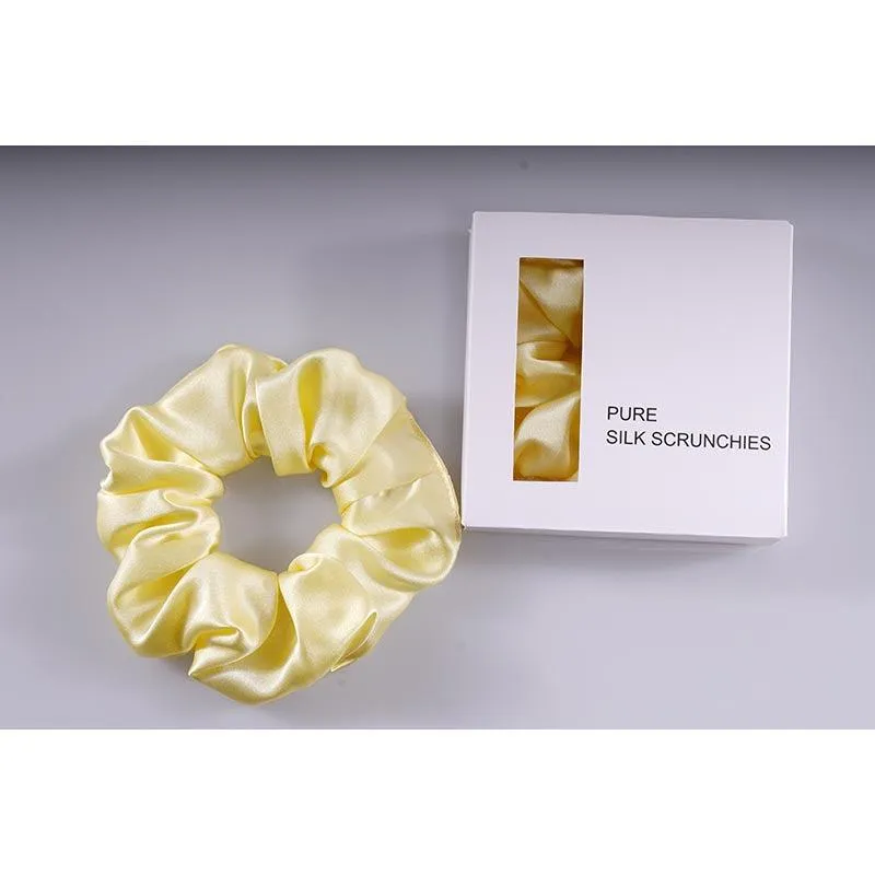 Large Silk Scrunchies - Butter - Dropshipping