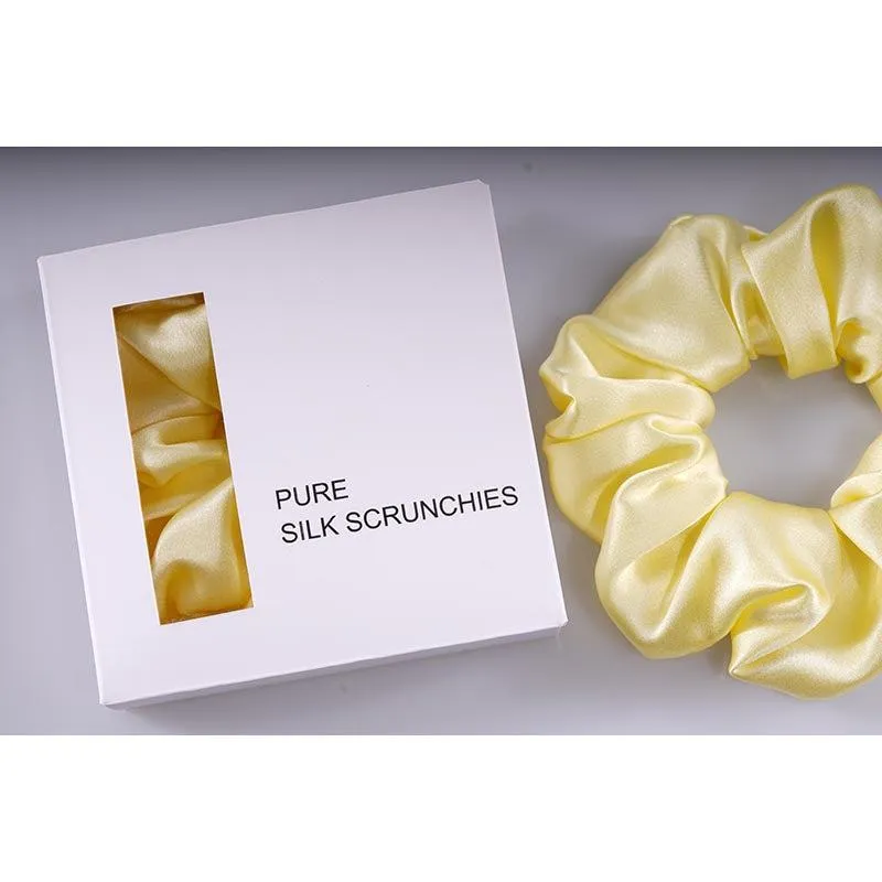 Large Silk Scrunchies - Butter - Dropshipping