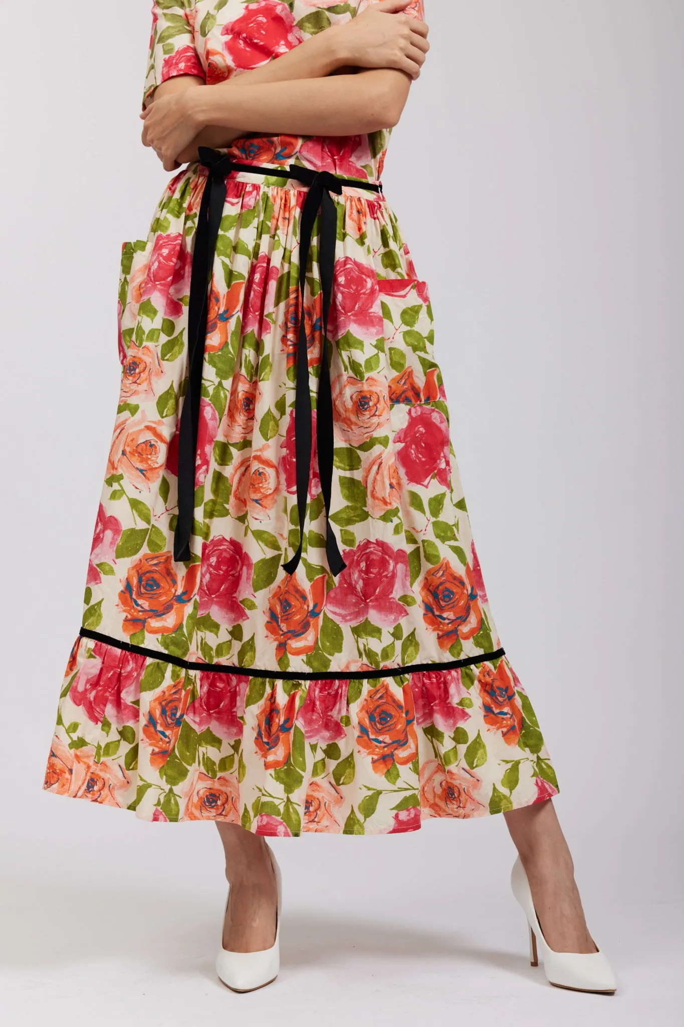 Laura Ashley x Batsheva Kipp Skirt in Tea Rose