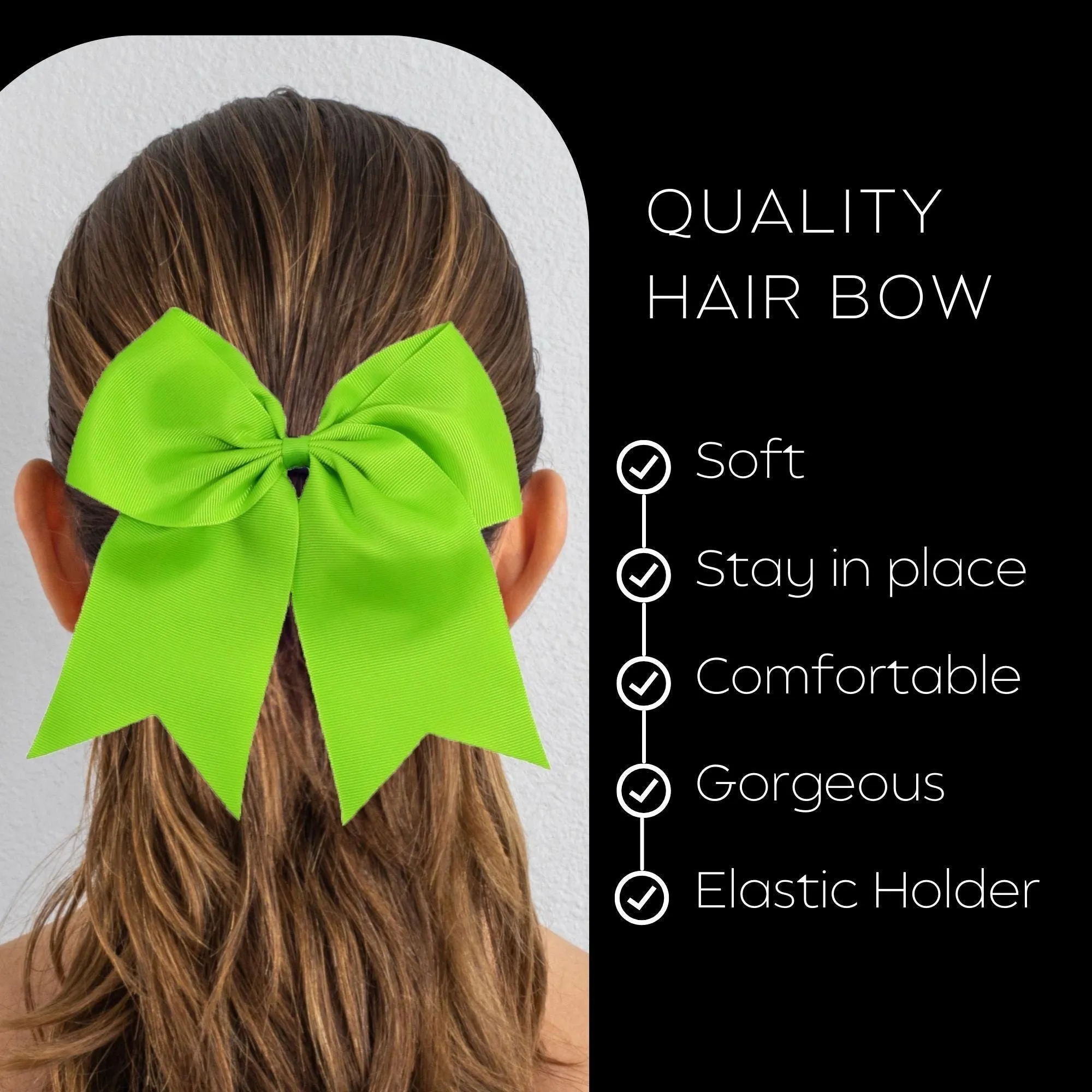 Lime Clip Hair Bow
